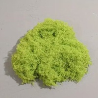 Plantes vertes artificielles en mousse colorée, aménagement paysager en fausse mousse, plantes en pot de bonsaï