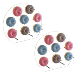 Présentoir rond transparent en acrylique à 8 chevilles pour beignets, présentoir mural pour <span class=keywords><strong>table</strong></span> à dessert, <span class=keywords><strong>support</strong></span> mural réutilisable pour beignets - Product Image 2