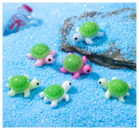 Miniature 3D Kawaii résine poupée plage mer océan sable Animal bricolage Mini tortue Mini figurines pour sac aveugle Surprise chance bébé jouets