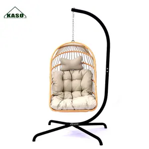 Brand New Outdoor Garden Daybed Table Wicker Hanging Furniture European Style Commercial Cast Aluminum Swing Chair Egg