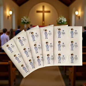 PEGATINA Pegatinas Religiosas Elegantes de 4.2 cm, 30 Unidades, para Primera Comunión, Decoración para Eventos - Product Image 3
