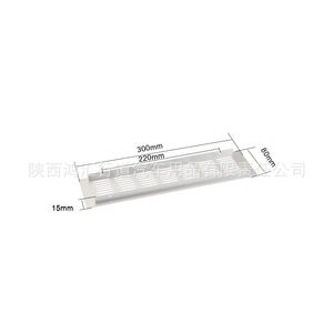 Panneau de ventilation en maille d'aluminium 300 mm x 80 mm pour l'échange d'air des portes d'armoires de cuisine - Product Image 1