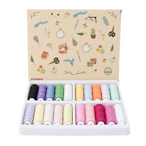 Kit de fil avec bobine en polyester de 20 couleurs pour couture et broderie manuelles - Product Image 2