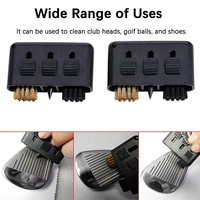 Brosse de nettoyage de club de golf portable de haute qualité, mini accessoire de golf, brosse de club de golf de poche 3 en 1, taille-crayon de golf rétractable, brosse en nylon, outil de nettoyage de club