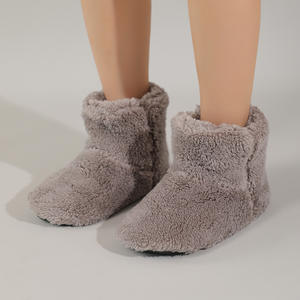 Wholesale Fashion Plush <strong>Ladies</strong> Boot Unisex Winter Fleece Plush Home Warm Indoor <strong>Slippers</strong> Boots Fluffy <strong>Bootie</strong> Home Sock <strong>Slipper</strong> - Product Image 2