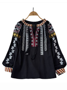 Primavera e autunno stile etnico retrò a maniche lunghe girocollo ampio Pullover ricamato maglia Casual da <span class=keywords><strong>donna</strong></span> - Product Image 6