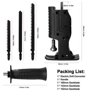 הדדיות מסור מתאם עם Sawblade מקדחה חשמלית שונה מסור חשמלי כוח כלי עץ חותך מכונת קובץ מצורף מתאם - Product Image 3