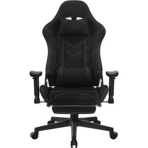 Grande chaise de bureau et de gaming en cuir PU de luxe, la moins chère, avec fonction de relaxation complète et repose-pieds - Product Image 1
