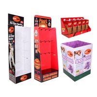 Présentoir crochet chaussette personnalisé Poubelle au détail Support au sol Socquettes Boîte de présentation en carton POP Étagère promotionnelle en papier ondulé