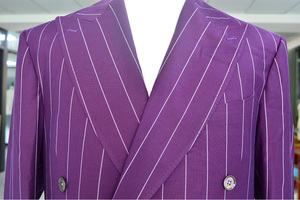 Costume d'affaires classique pour homme, coupe ajustée, 2 pièces, sur mesure, en laine, imperméable, anti-froissement, grande taille, plissé, simple boutonnage - Product Image 4