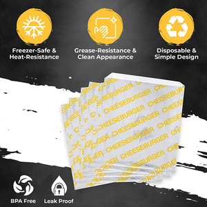 Tùy Chỉnh Greaseproof Takeaway Kraft Bao Bì Bag Thịt Nướng Gà Chiên Bbq Hot Dog Thức Ăn Nhanh Nhôm Foil Lót Giấy Bọc - Product Image 3