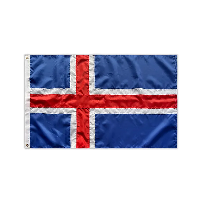 Splice bendera Islandia 90X150cm 3X5 kaki semua negara bendera, spanduk & Aksesori tampilan perlengkapan penggemar sepak bola