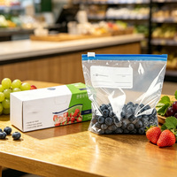 Herbruikbare ziplock zakken, op maat gemaakte ziplock zakken voor voedselverpakkingen, ritssluitende plastic zakken voor fruit & groenteverpakkingen