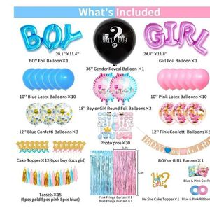 Nuovi Arrivi: Set di Palloncini per Festa di Rivelazione del Sesso con Palloncini da 36 Pollici con Stampa Maschio e Femmina - Product Image 2