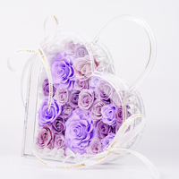 Boîte à roses éternelles de style nouveau pour un cadeau d'anniversaire ou de Saint-Valentin