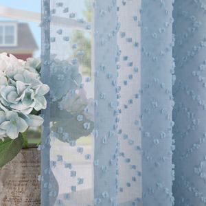 Rideaux de fenêtre isolants ignifuges géométriques modernes en voile à pompons pour <span class=keywords><strong>chambre</strong></span> d'enfants et salon, toutes saisons - Product Image 6