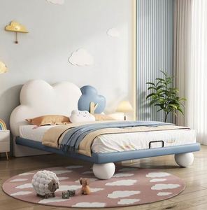 Girls Cloud Tree <b>Bed</b> Solid Wood <b>Single</b> Frame All-in-One Slat <b>Base</b> Kids Bedroom - Product Image 5