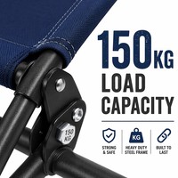 Chaise de camping pliable en alliage d'aluminium, chaise à dossier haut inclinable, chaise pliante portable pour la plage, la pêche, le pique-nique