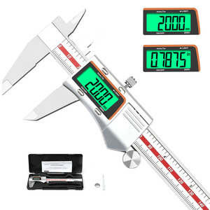 <span class=keywords><strong>Calibrador</strong></span> Digital <span class=keywords><strong>Vernier</strong></span> con Pantalla LCD Retroiluminada 2026, Escala de Acero Inoxidable de 200 mm, Precisión de 0.01 mm, Acabado Cromado Satinado, Estándar para el Hogar - Product Image 6