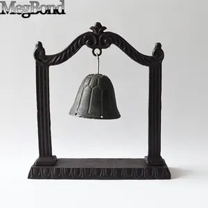 Metal antique hanging desk bell for table decoration, cast iron heavy metal table bell