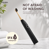 Brosse à dents électrique personnalisable avec logo, écologique, biodégradable, avec poils de sonnette, poils de sanglier ou poils de cheval en bambou en option