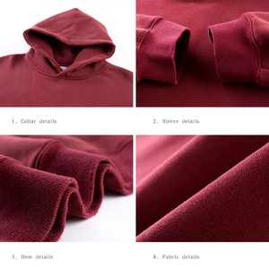 Hoodie personnalisé avec logo, 350 g/m², coupe ample, en coton, pour homme, en molleton, fabricant de hoodies personnalisés, impression en relief de haute qualité - Product Image 6