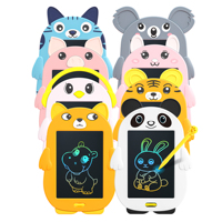 Papan Gambar Elektronik Pabrik yang Dapat Disesuaikan untuk Anak-Anak, Tablet Menulis LCD Bentuk Kartun Panda dengan 8 Gaya Memo Pad