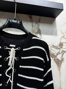 <span class=keywords><strong>Vestido</strong></span> de punto a rayas <span class=keywords><strong>azul</strong></span> <span class=keywords><strong>marino</strong></span> para mujer, ropa informal - Product Image 6