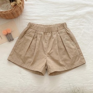 Girls Summer Cotton Two Piece Set White Top With Lace Beige Shorts Solid Color Thin Fabric Kids Outfit For Toddlers - Product Image 3