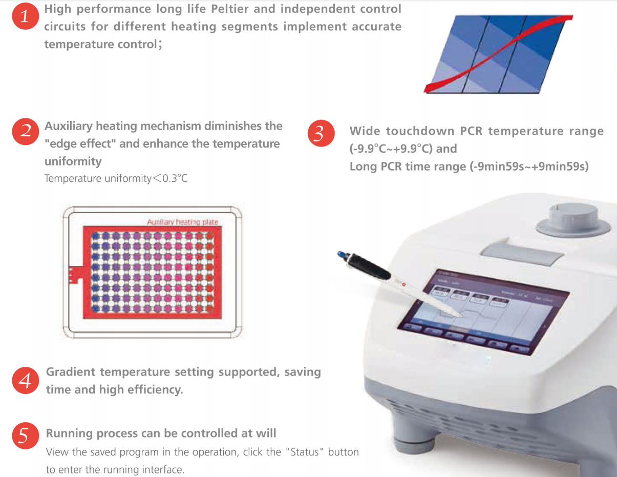 HiYi Large program storage PCR gradient thermal cycler TC1000-G