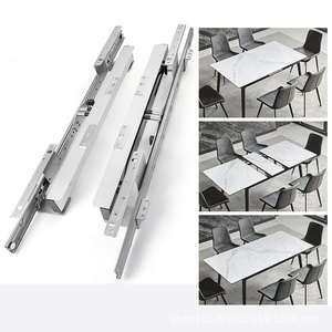 รางเลื่อนขาโต๊ะโลหะน้ำหนักเบาอเนกประสงค์ โต๊ะรับประทานอาหารรูปตัว L แบบสปริงยกขึ้น ดีไซน์ทันสมัย ติดตั้งง่าย - Product Image 1