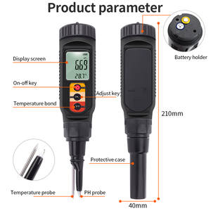 Nova Chegada Food Grade Tester Caneta À Prova D' Água Massa Solo <span class=keywords><strong>Ph</strong></span> Medidor de Penetração Tipo <span class=keywords><strong>Ph</strong></span> Detector Para Queijo Carne Fruta - Product Image 5