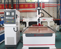 Routeur CNC 4 axes 1325 ATC pour le travail du bois, machine de découpe CNC 4*8 pieds pour MDF, fabrication de meubles et de portes en bois