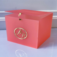 A & C-caja personalizada de los deseos de boda, Acrílico