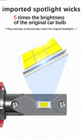 Bombillas de faro Led para coche, luces de haz Alto y Bajo, H4, H7, H11, H4, iluminación para Moto