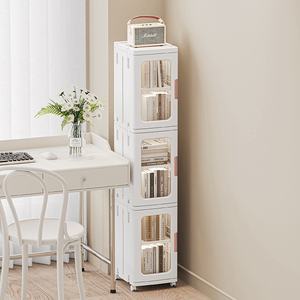 ตู้เก็บของพลาสติกแบบพับได้ ซ้อนกันได้ ราคาส่ง สำหรับห้องนอนขนาดเล็ก กล่องเก็บของเล่น ขนม - Product Image 4