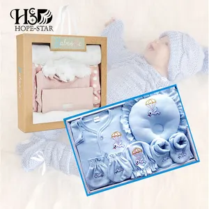 럭셔리 화이트 블루 아기 선물 골 판지 종이 상자 좋은 품질 아기 선물 상자 세트 신생아 선물 포장