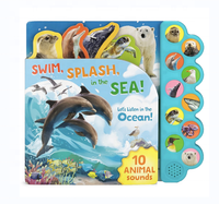 Nagez et éclaboussez dans la mer Écoutons l'océan Livre sonore pour enfants à 10 boutons