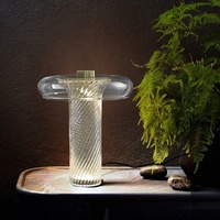 Lampe de table en verre transparent au design créatif, fabrication professionnelle, mini lampe décorative pour hôtel, appartement, lampe de table JY6110