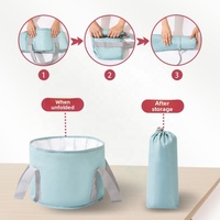 Bassin pliable pour les pieds et les mollets, base stable, maintien de la chaleur longue durée, portable pour la maison et les voyages