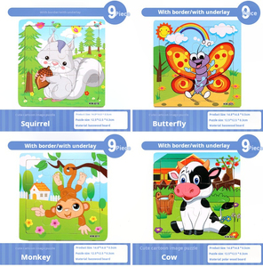 ของเล่นจิ๊กซอว์ไม้9ชิ้นสำหรับ<span class=keywords><strong>เด็ก</strong></span>0-<span class=keywords><strong>1</strong></span> - 2-<span class=keywords><strong>3</strong></span>ปี - Product Image 6