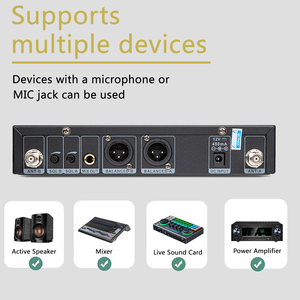 Stabcl ST-950 Không Dây Kim Loại <span class=keywords><strong>Microphone</strong></span> Chuyên Nghiệp <span class=keywords><strong>UHF</strong></span> 2 Kênh Cầm Tay Không Dây <span class=keywords><strong>Microphone</strong></span> Cho KTV Karaoke Sân Khấu - Product Image 5