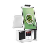 Systèmes de position de machine de caisse enregistreuse de libre service avec l'imprimante thermique et la machine de kiosque de paiement 1D 2D de scanner