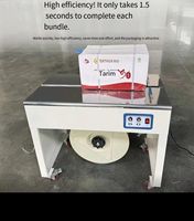 Machine d'emballage de bureau à grande vitesse en acier inoxydable - Machine de cerclage électrique à double moteur pour emballage sous film rétractable