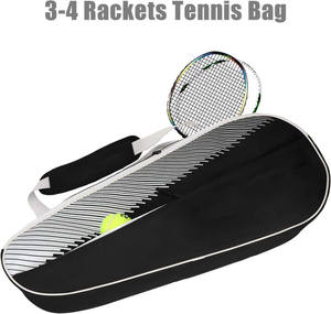 Échantillon gratuit Sacs fourre-tout en toile personnalisés Grande capacité Portable Sac de sport pour raquette de paddle Sac de sport de plein air Sac de tennis Sac de pickleball pour hommes - Product Image 4