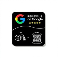 Plaque en acrylique personnalisée NFC pour avis et réseaux sociaux, carte de menu, carte NFC en acrylique pour restaurants