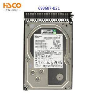 693687-B21 Disque dur SATA 4 To à prise chaude-Taux de transfert 6Gb/<span class=keywords><strong>sec</strong></span>, <span class=keywords><strong>7</strong></span>,200 RPM, 3.5 pouces - Product Image 1