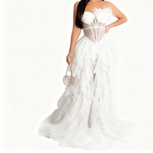 Vestidos de malla sin mangas con cuello cruzado para mujer, a la moda - Product Image 5