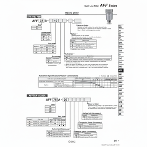 Filtro de línea principal de SMC Pneumatics Filtro de aire - Product Image 1