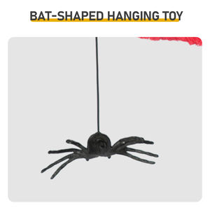 OEM ODM Moderno Grande Tiragraffi per Gatti in Legno Nero Rosso a Forma di Corna di Diavolo, con Cuccia Accogliente, Amaca, Tiragraffi e Giocattolo Sospeso - Product Image 4